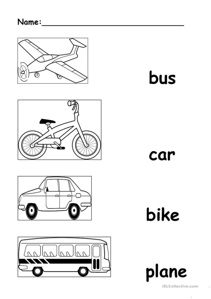 Transportation Patterns Learning Activity 13 - Vehicle Sequencing Practice for Young Learners A colorful transportation-themed pattern worksheet showing vehicles in sequence for pre-K students to complete multiplication patterns