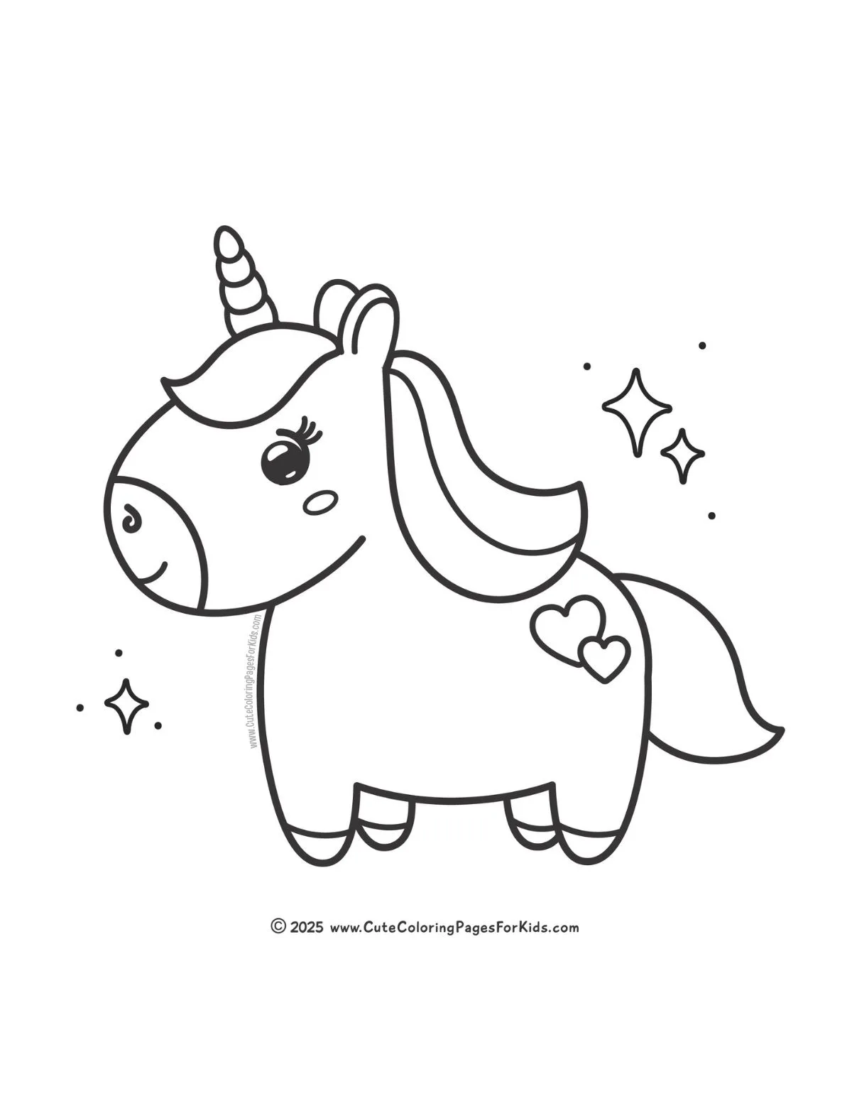 Pre-K student coloring a magical unicorn worksheet for reading readiness