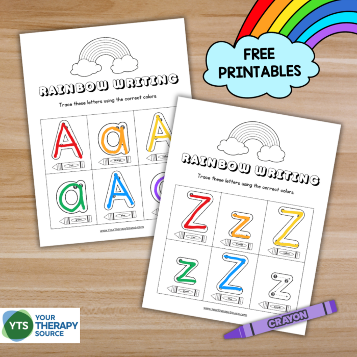 Rainbow Letters! Practice Writing Uppercase Letters worksheet for Pre-K