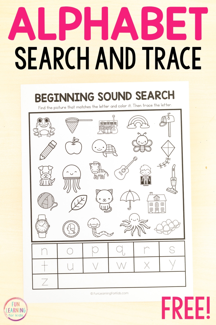 Worksheet featuring beginning sounds with V and W for phonics practice in Pre-K