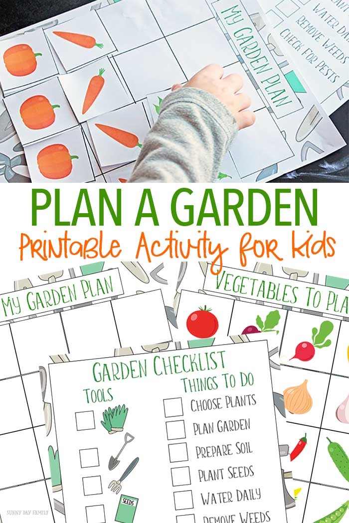 A preschool student enjoys a craft activity where they color and cut out paper vegetables for a pretend garden worksheet.