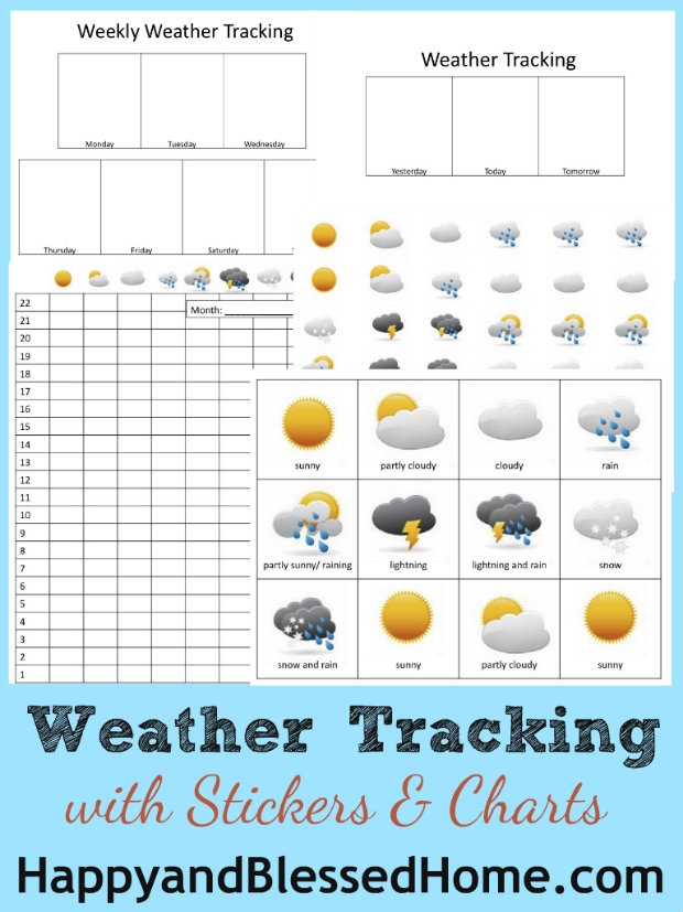 Pre-K student filling out a daily weather chart for kids worksheet