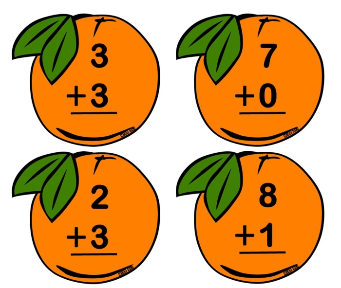 Addition Flash Cards Worksheet for Pre-K Math Skills 8 Colorful printable addition flash cards worksheet for preschool math practice