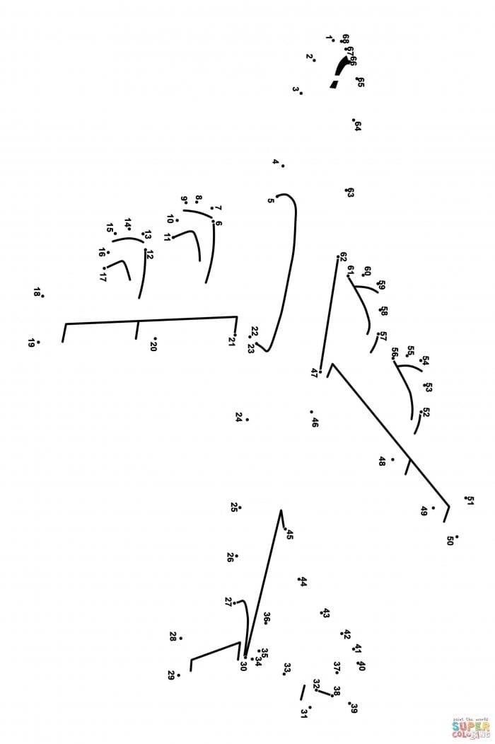 Airplane Dot-to-Dot Worksheet for Pre-K Letter Learning Image 6 Preschooler connecting alphabet dots to complete an airplane illustration for worksheet number six