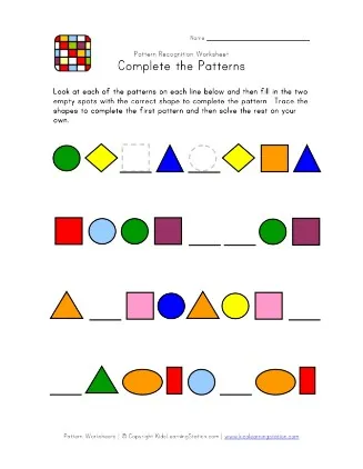 Engaging Shape Line Patterns Worksheet for Pre-K Geometry Practice Worksheet for preschoolers to explore shape line patterns and enhance their math skills