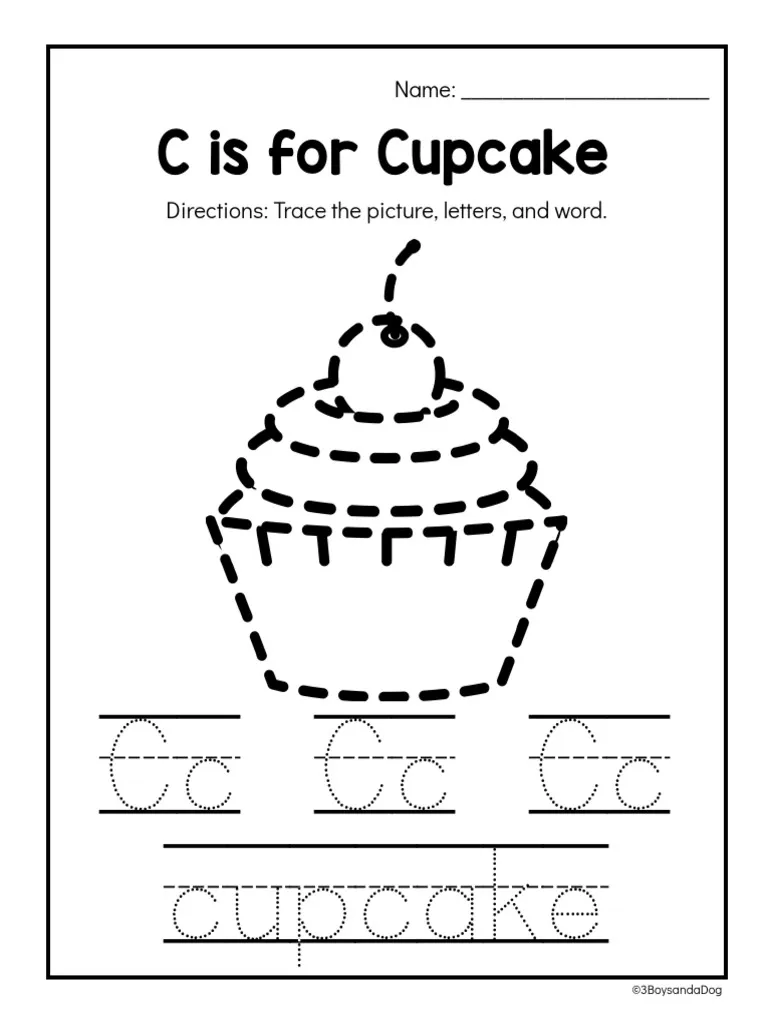 C Is For Letter Recognition Worksheet Number 6 Preschool worksheet for letter C with coloring activities and pattern practice