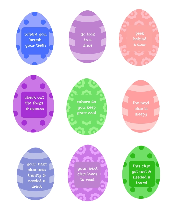 Printable Easter Egg Hunt maze for kids to complete