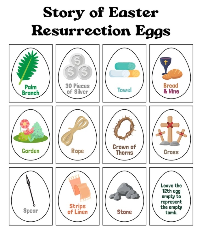 Colorful Easter eggs and spring creatures coloring activity for preschool learners