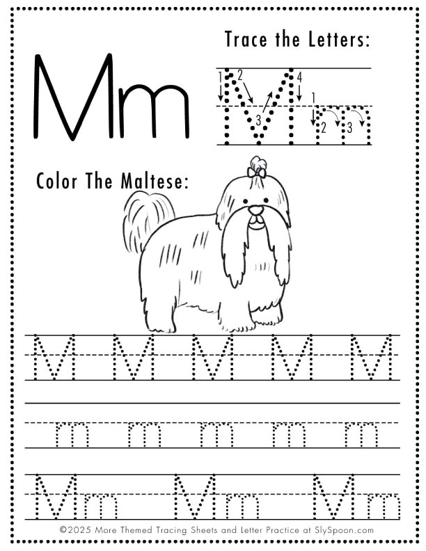 Preschooler tracing rounded lines on the Line Tracing Doggie Directions worksheet number 20
