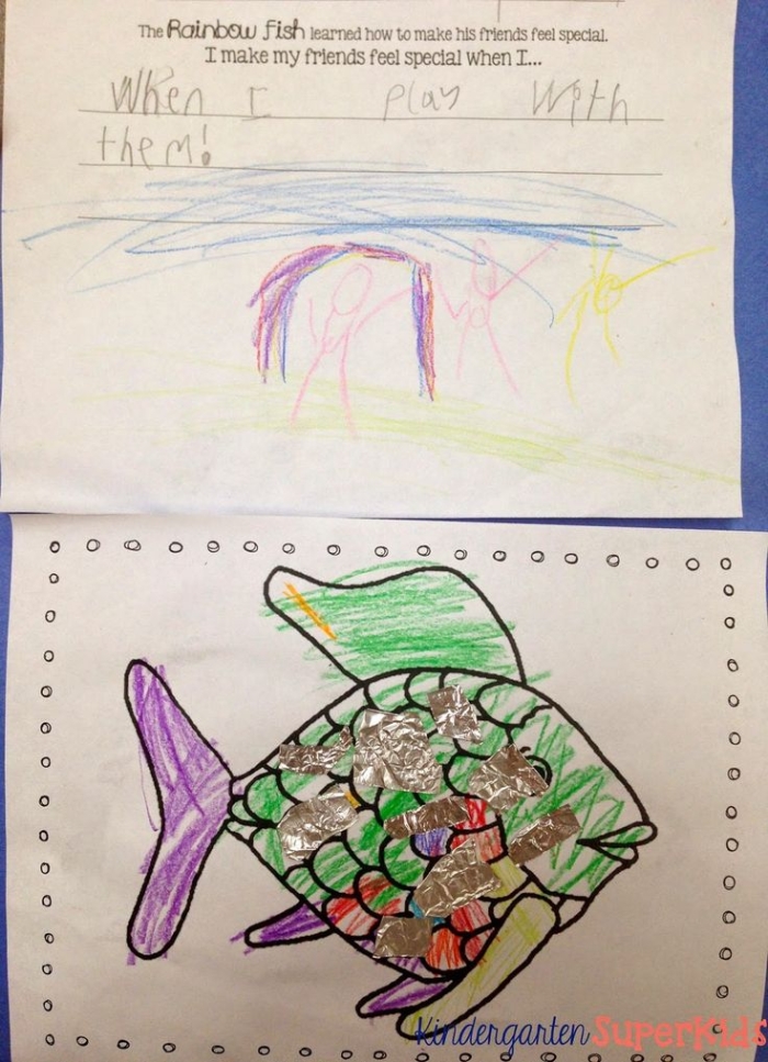 Fish Frenzy Pre-K Tracing Activity Image 4 Colorful fish swimming through ocean waves with curved tracing lines for preschoolers to practice fine motor skills