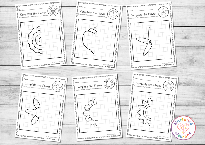 Engaging flower knowledge test for Pre-K students Colorful worksheet for preschoolers to complete a flower fill-in activity