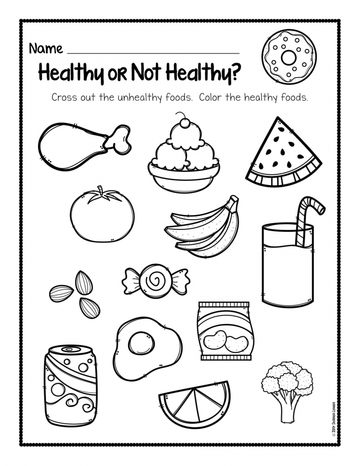 Food Math Subtraction Fun Worksheet Number 15 for Pre-K Learners Preschool student working on a Food Math Subtraction Fun worksheet with illustrated food items for counting
