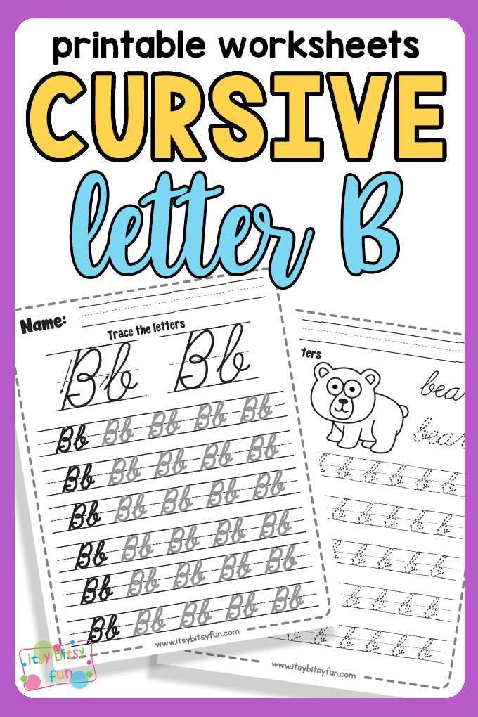 Colorful alphabet learning worksheet featuring the letter B with pictures and tracing activities for preschool students