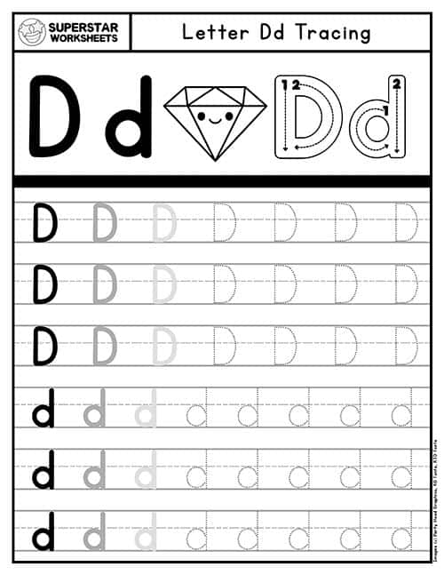 Interactive Letter Book: D worksheet for early learners to explore D words Worksheet featuring a letter D activity for preschool children to identify words starting with D