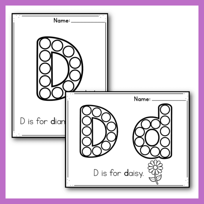 Get Ready for Reading: Engaging Letter D Worksheet for Pre-K Kids Colorful worksheet featuring activities focused on the letter D for preschoolers