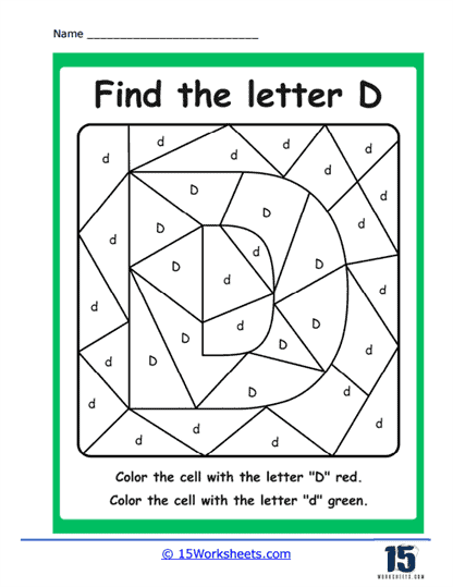 Get Ready for Reading: Engaging Letter D Worksheet for Pre-K Vocabulary Development Colorful worksheet designed for preschoolers focusing on the letter D to enhance reading skills