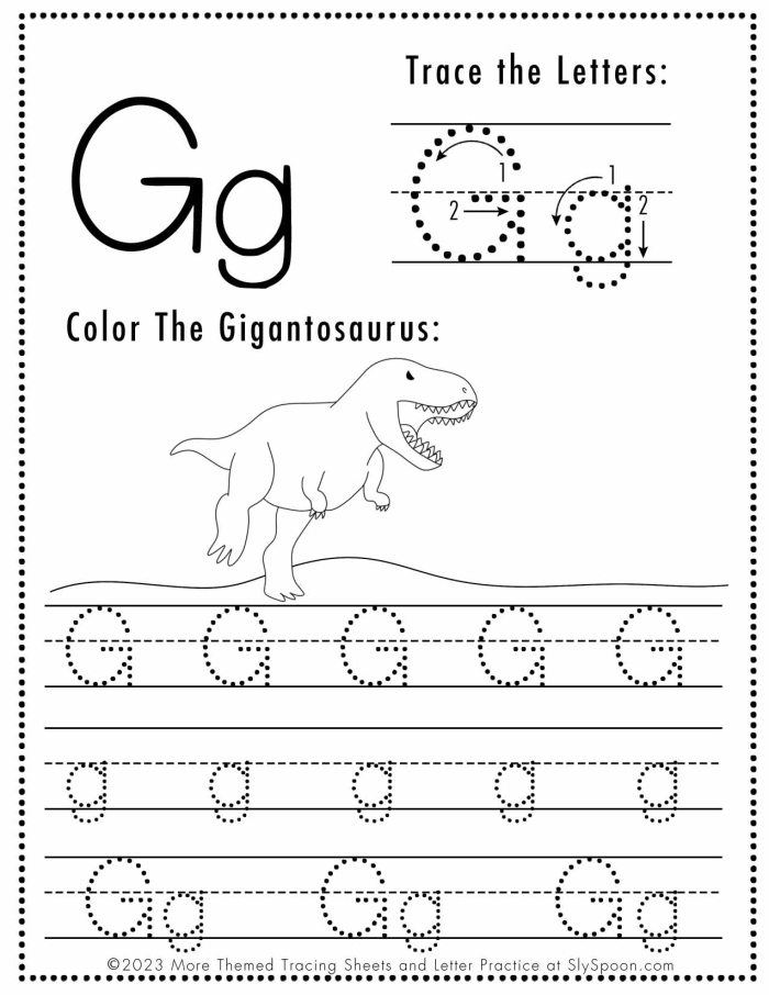 Get Ready for Reading: All About the Letter G for Pre-K Learners Engaging worksheet featuring the letter G for preschool reading readiness