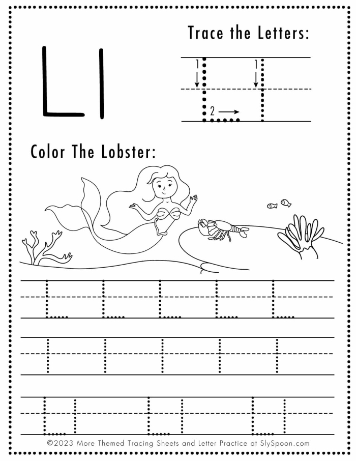 Engaging Letter Book: L worksheet for early reading development in young learners Worksheet featuring a Letter L activity for preschoolers to identify words that begin with L