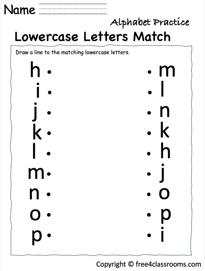 Preschool worksheet for matching uppercase and lowercase letters with puzzle pieces 6