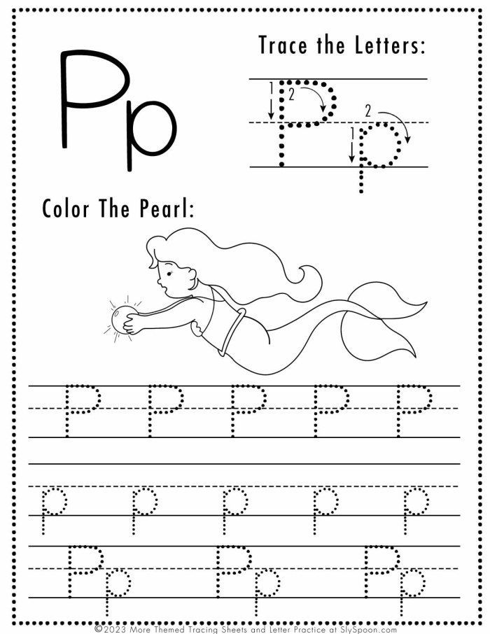 Hands-on Letter P worksheet for early learners in place value Worksheet activity for preschoolers to identify words beginning with the letter P