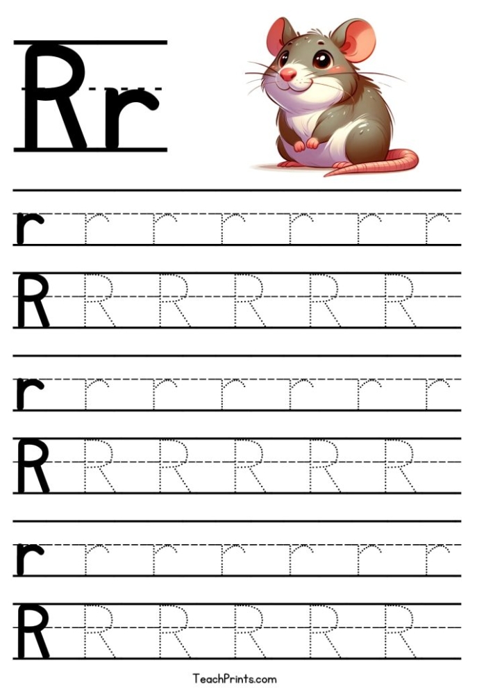 Worksheet activity for preschoolers to identify words beginning with the letter R in a fun way