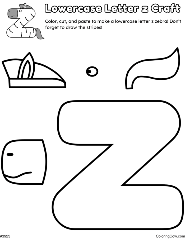 Preschool student completing a letter Z recognition worksheet identifying words starting with Z