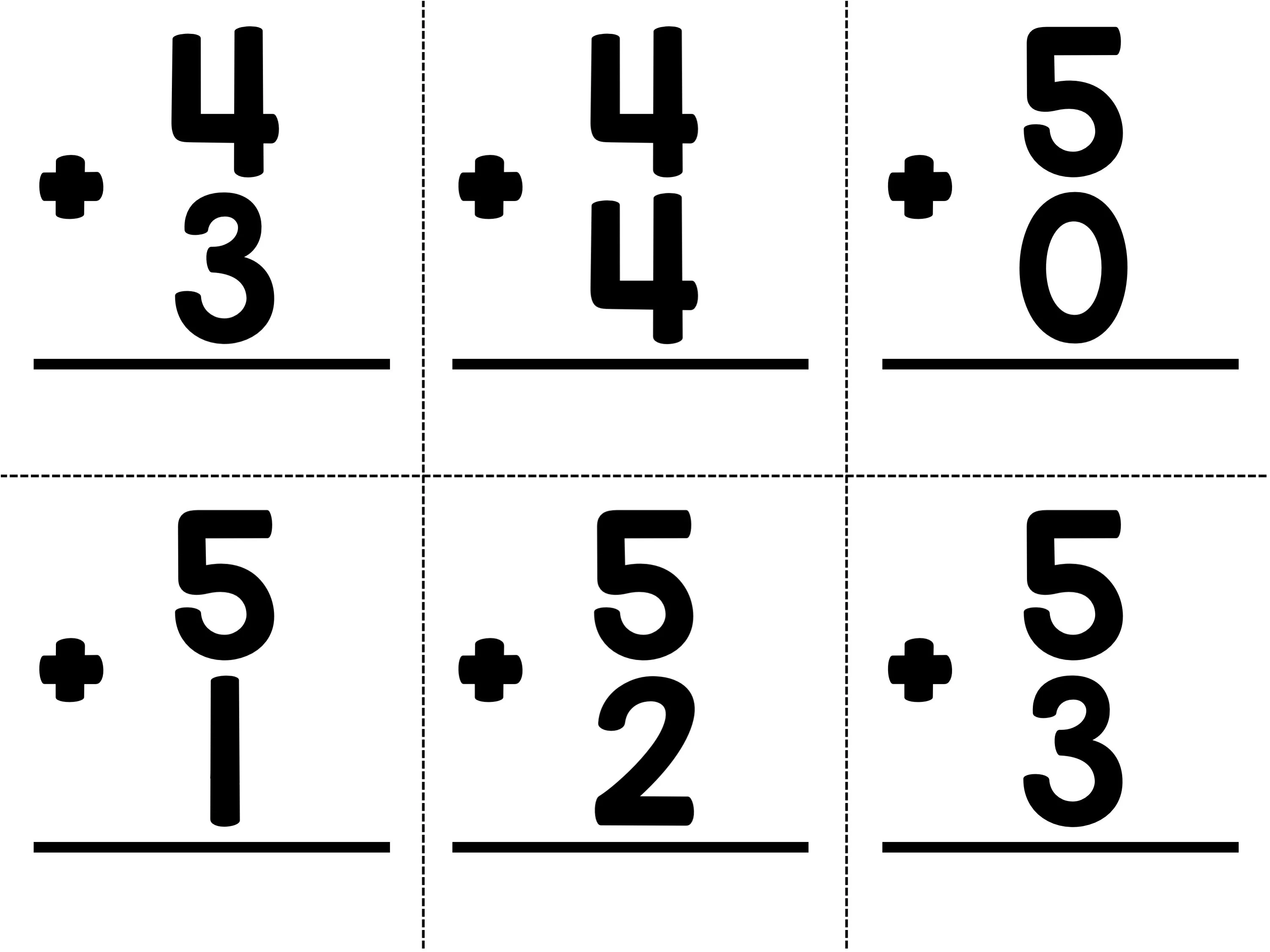 Bright addition practice worksheet image 6 featuring fun counting activities for pre-K students Colorful preschool addition flash cards with counting objects and spaces to write sums for young learners