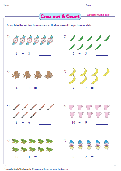 Engaging subtraction activities to prepare preschoolers for kindergarten success Colorful Preschool Math worksheet featuring Stellar Subtraction exercises for young learners