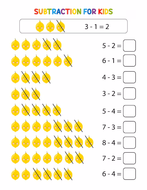 Engaging worksheet to help preschoolers master subtraction skills in a fun space theme Colorful Preschool Math worksheet featuring Stellar Subtraction for young learners