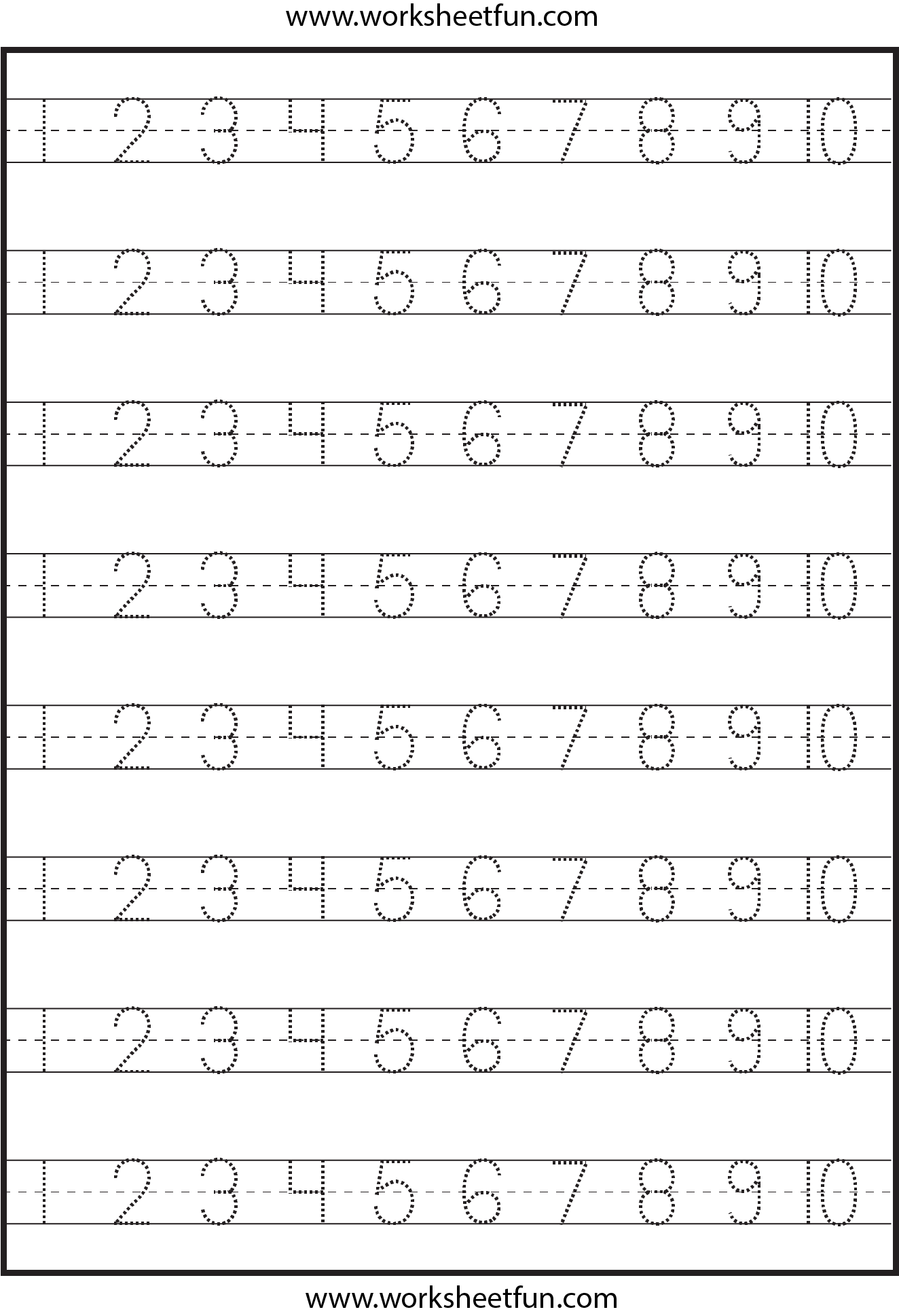 Preschool math worksheet focusing on identifying and writing the number 8