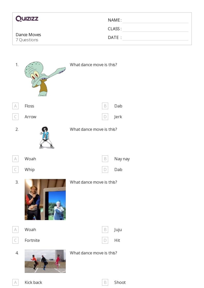 Identifying Patterns Animal Dance Moves worksheet for preschool students
