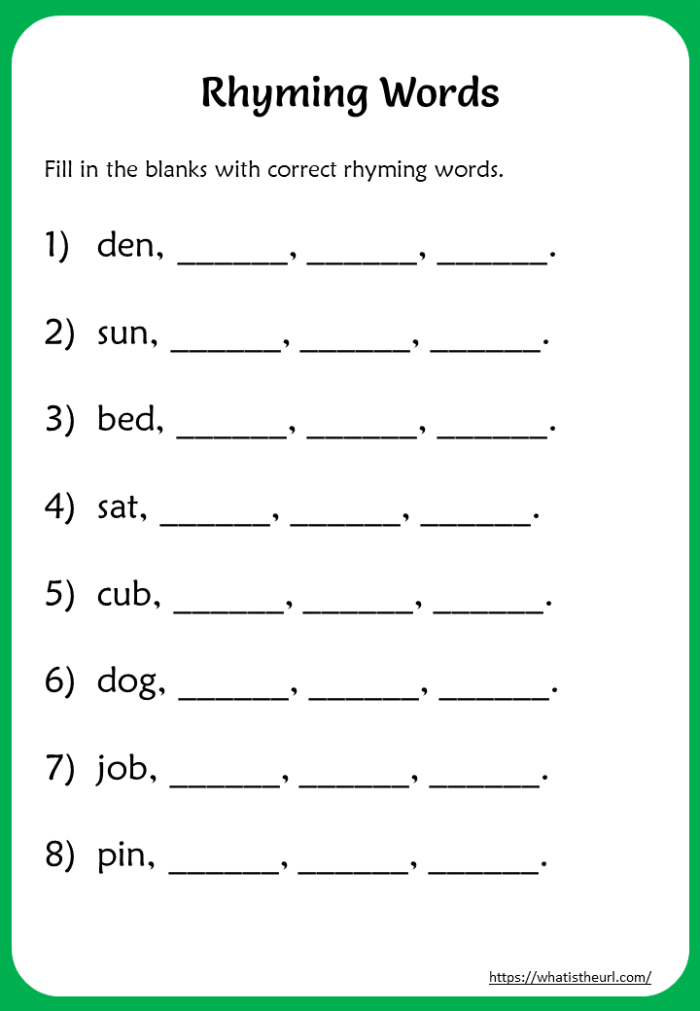 Pre-K rhyming words maze worksheet for identifying matching sounds