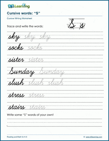 Preschool phonics worksheet featuring various objects that start with the letter S