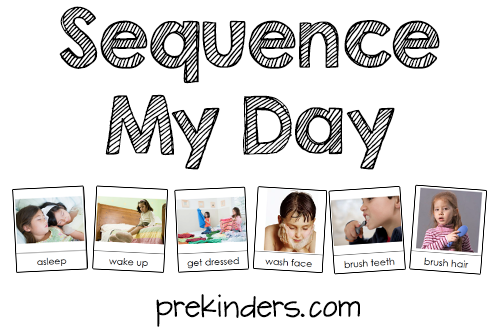 Sequencing Your Day worksheet 23 daily routine activity for pre-k learners Preschool student practicing story sequencing by cutting and pasting daily routine pictures for worksheet 23