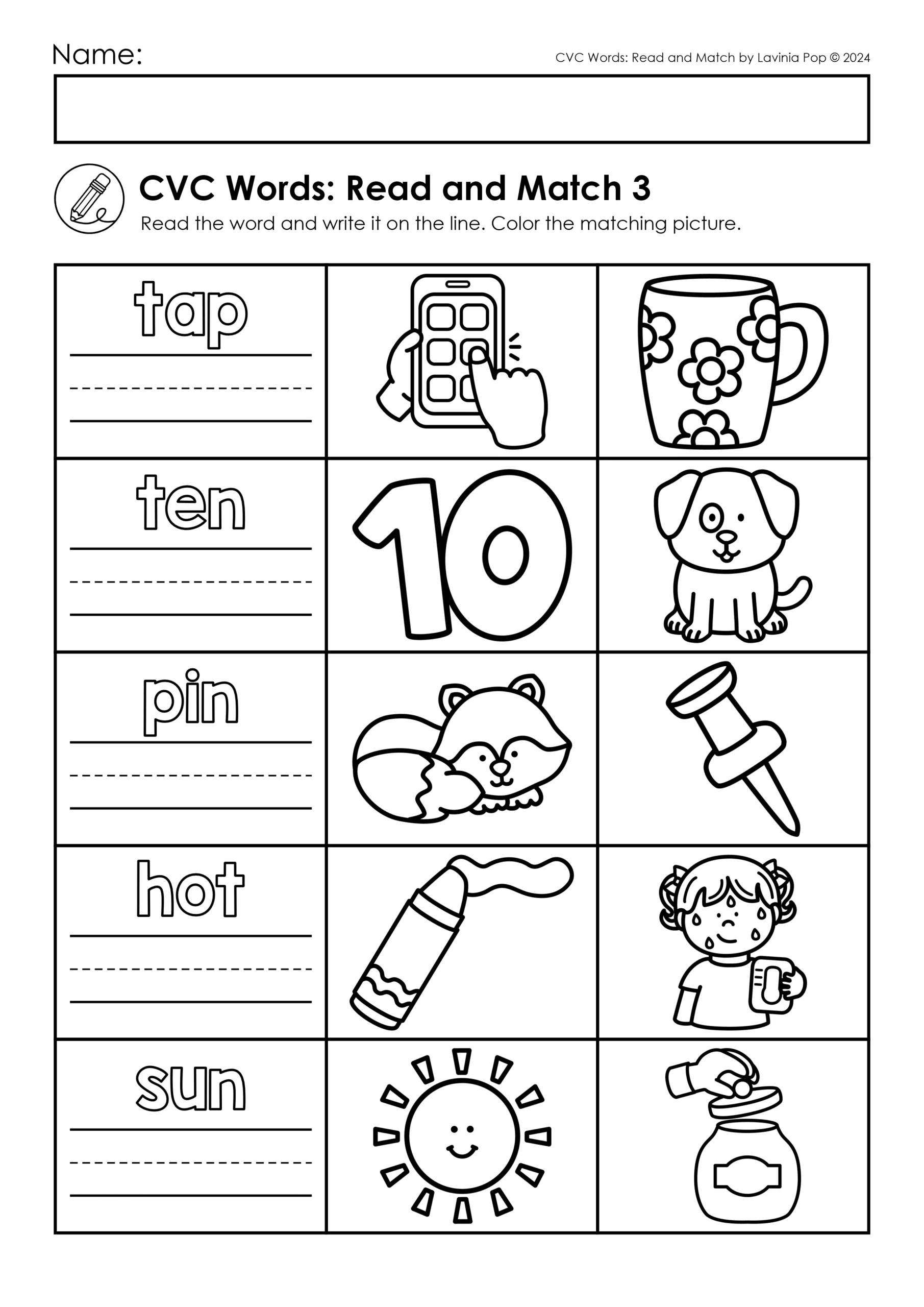 Matching Words Worksheet 3 for Pre-K Pattern Recognition Preschool sight words matching activity with word pairs to identify identical words