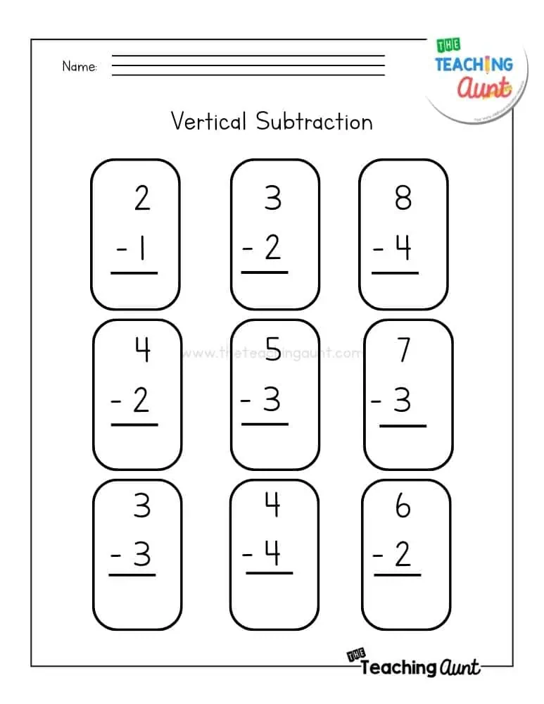 Worksheet featuring preschoolers practicing subtraction with birds, bugs, and eggs in a spring theme