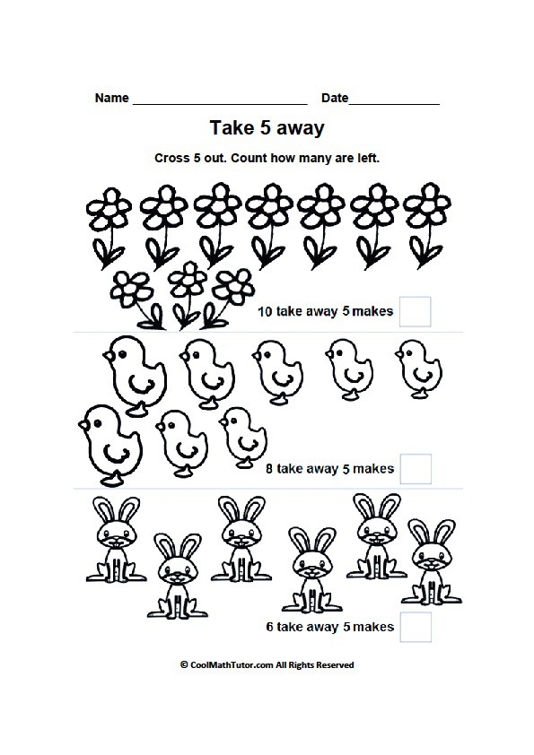 Colorful worksheet featuring preschool subtraction with sweets for young learners