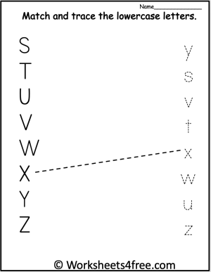 Preschool worksheet featuring a puzzle theme for matching uppercase and lowercase letters