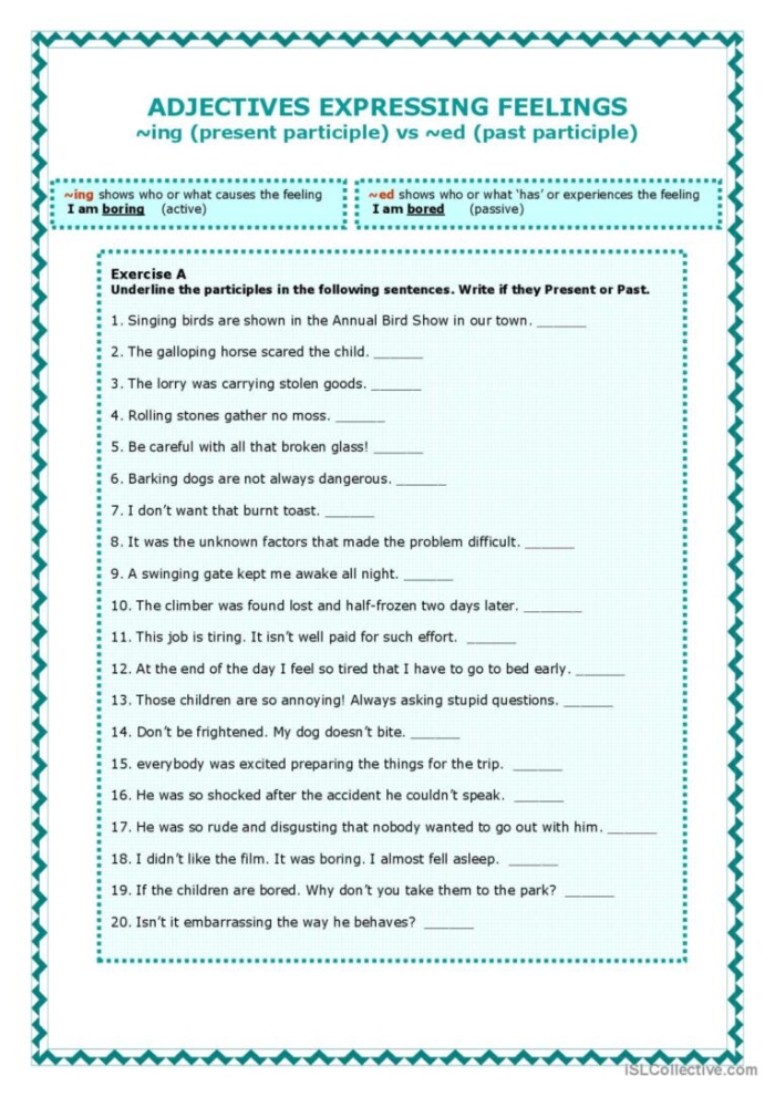 Second grade students practice identifying present participle verbs on this surprise party themed worksheet.