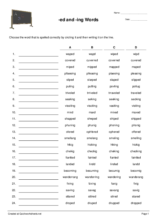 Worksheet featuring a surprise party theme for practicing present participles in second grade
