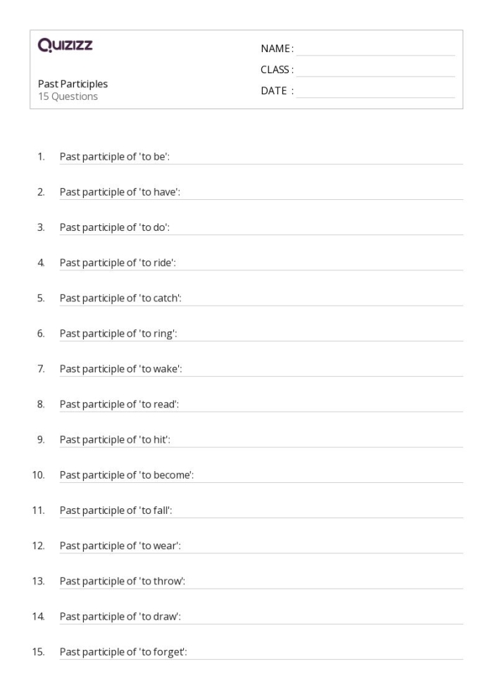 Second grade students practicing present participle verb forms with a fun surprise party themed worksheet