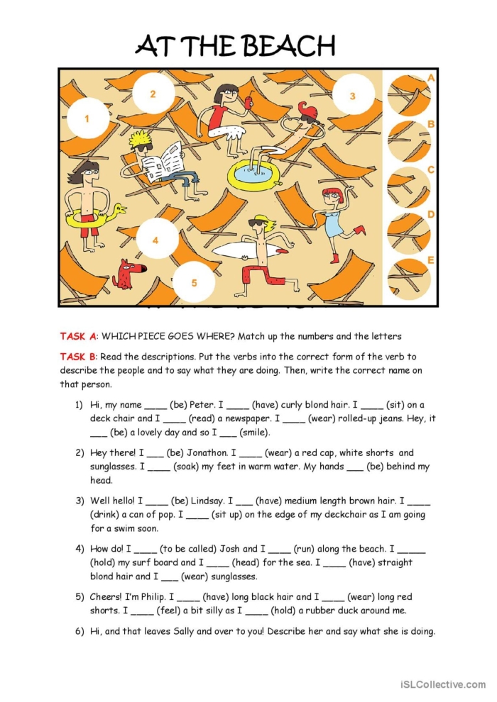 Present Tense Challenge worksheet for second graders focusing on regular and Y-ending verbs