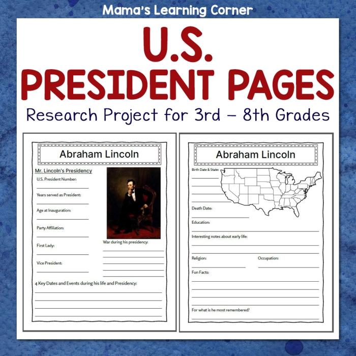 Second grade students completing a fill-in-the-blanks letter writing activity to the President of the United States