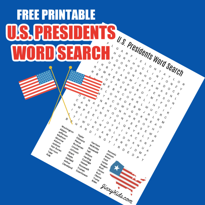 Second grade student completing an election-themed presidential word search activity