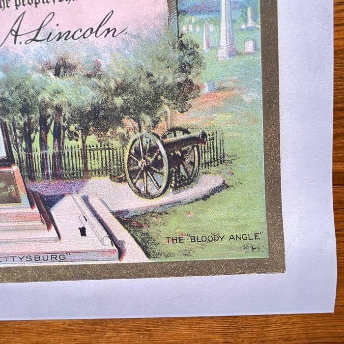 Primary source analysis worksheet featuring Lincoln's Gettysburg Address for sixth-grade students