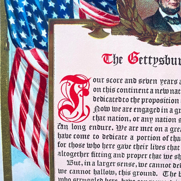 Primary source analysis worksheet featuring Lincoln's Gettysburg Address for sixth-grade students
