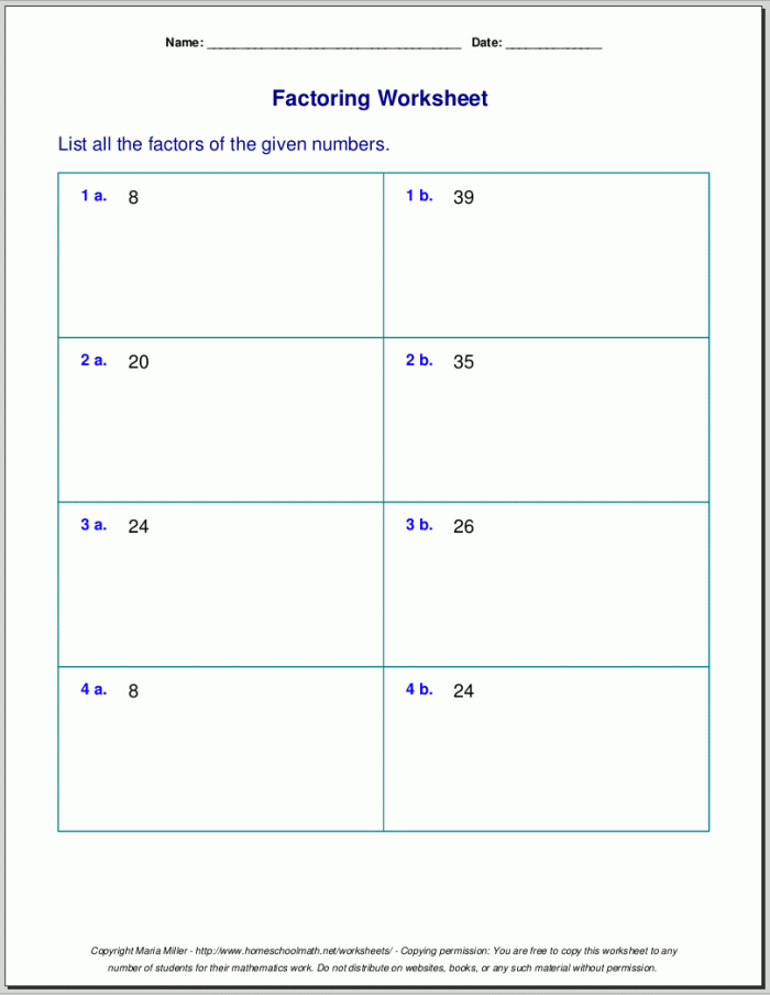 Engaging math worksheet to enhance understanding of prime factorization techniques Prime Factorization worksheet for sixth graders focusing on number theory concepts