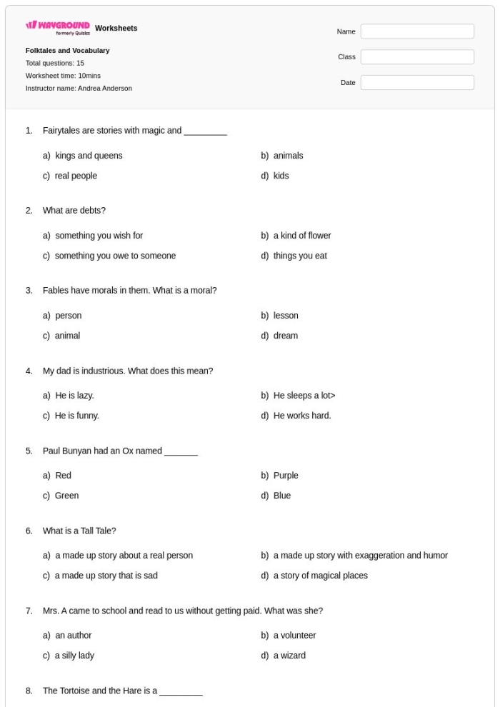 Princess Mouse Folktale Story Worksheet for Third Grade Sight Words Practice Third grade student reading comprehension worksheet featuring the folktale The Princess Mouse with sight words highlighted for learning