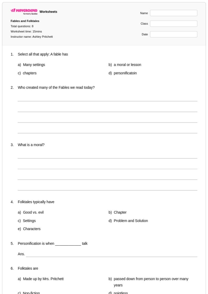 Educational worksheet for third grade students focused on The Princess Mouse folktale and sight words Third grade reading worksheet featuring The Princess Mouse folktale for practicing sight words