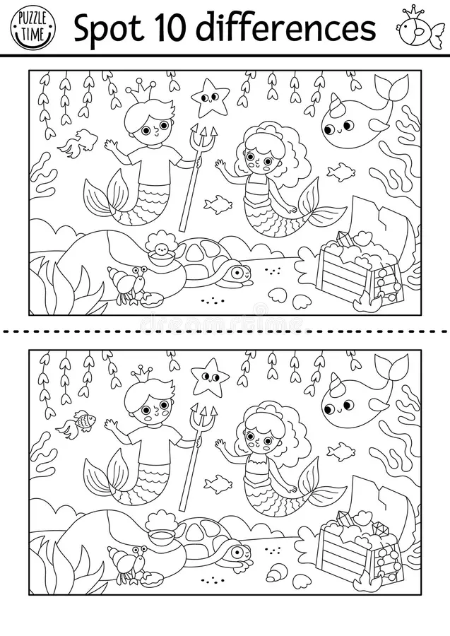 Kindergarten princess find the differences worksheet for subtraction practice image 24